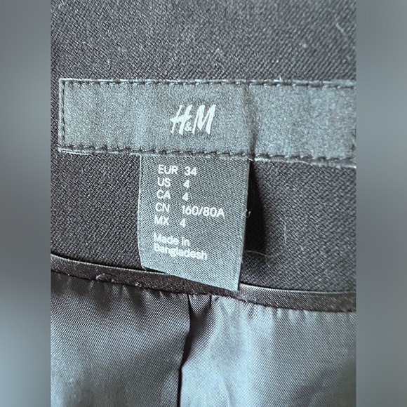 H&M Womens Black Tailored Classic Workwear Office Career Blazer 4 - Picture 4 of 11